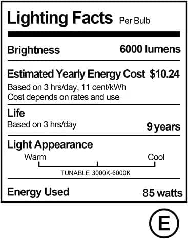 1Pack 85W Photography Light Bulb 3000-6000K Dimmable Tricolor LED Bulbs for Softbox Bulb in E27/26 Socket for Photography Photo Video Studio Lighting…