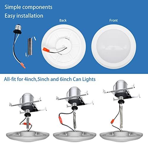 Jolux 7.5" LED Disk Light,Retrofit Flush Mount Ceiling Light, Dimmable