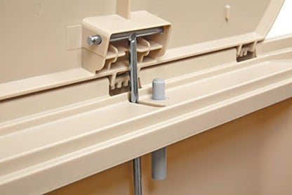 Rubbermaid Commercial Products Streamline Plastic Front Step On Trash Can, 18 Gallon, Beige, Hands-Free Garbage Can for Medical Waste in Hospitals/Lab/Emergency/Patient Rooms