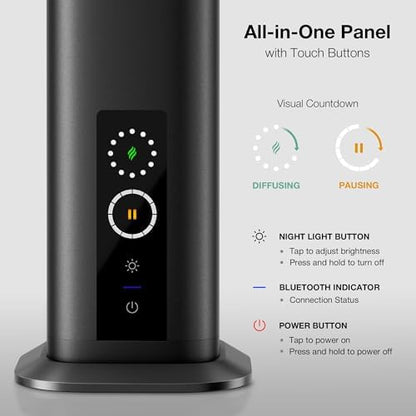 Airversa RDX Smart Waterless Essential Oil Diffuser for Large Room, Black