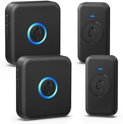 Wireless Doorbell 1000ft Range, Loud Waterproof Door Bell with 60 Melodies