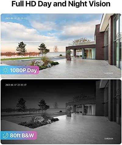 ZOSI 16CH Home Security Camera System with 2TB HDD, 8-Pack 1080P Cameras