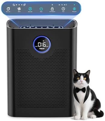 Air Purifiers for Home Large Room up to 3000 ft², VNIUP True Air Purifier for Bedroom, PM 2.5 Display Air Quality Sensor Air Cleaner for for Whole Home Dorm Room Bedroom Office, ZQA-8000A