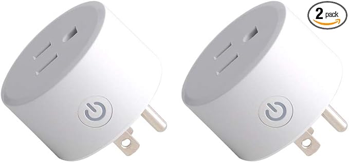 2pcs Zigbee Smart Plug Remote Control Outlet Adapter Switch Compatible with Alexa, Echo (4th gen) Echo Plus (2nd) Google Home, SmartThings Hub, eWeLink, Voice Pairing, Hub Required