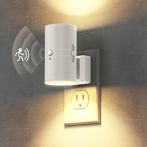 Briignite Motion Sensor Night Light, Motion Activated Plug in Night Lights