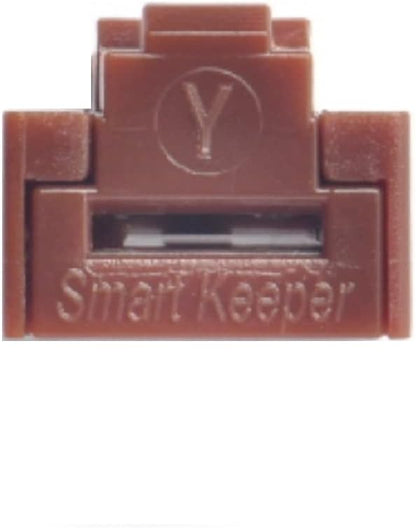RJ45 Port Lock with Key - 10 Locks 1 Key (Brown)