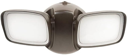 Feit Electric 28W Dusk to Dawn Dual Head Outdoor LED Security Flood Light, 2000 Lumens, 5000K Daylight, Adjustable Heads, Wet Location Rated, 50,000-Hour Lifetime, Bronze Finish, S9DFL/850/DD/BZ/V1