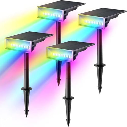 Consciot Solar Spot Lights Outdoor, Halloween Lights, 170° Wide Beam
