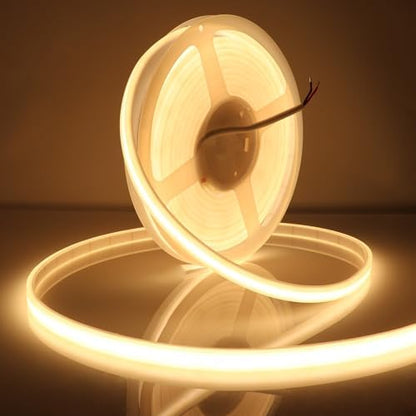 LEDENET COB LED Strip Lights Waterproof IP67 DC12V 16.4ft Warm White 3000K