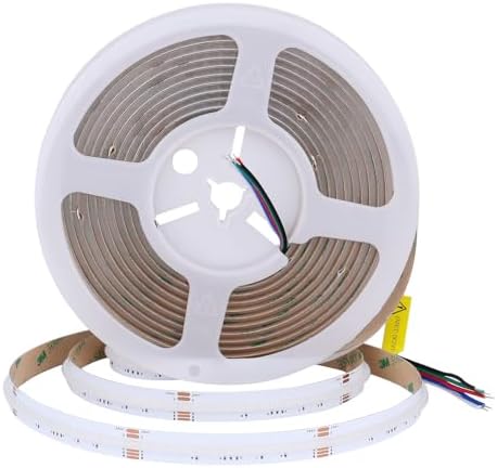 JOYLIT 24V COB LED Strip 16.4FT RGB+6000K 784 LEDs/M Dotless for DIY