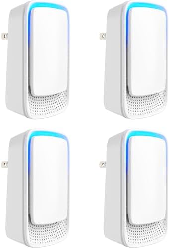 Plug In Negative Ion Ionizers 4 Pack, Filterless for Home, Air Purifier for Bathroom, Bedroom, Office, Kitchen, White