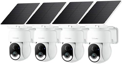 GALAYOU Security Cameras Wireless Outdoor with Solar Powered, R6 4Pack