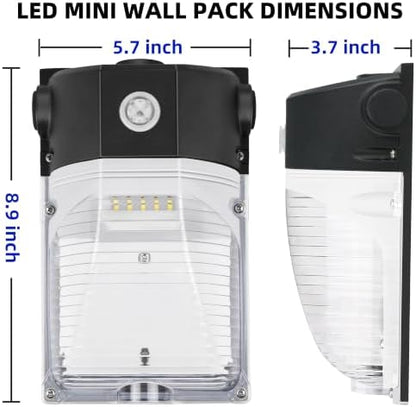 hykolity 30W LED Wall Pack Light with Dusk to Dawn Photocell, 3450LM 5000K