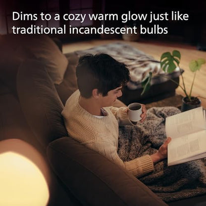PHILIPS LED 100W A19 8-Pack Ultra Definition (2700K) 1500 Lumen (11.5W = 100W) Dimmable Frosted Flicker-Free Light Bulbs