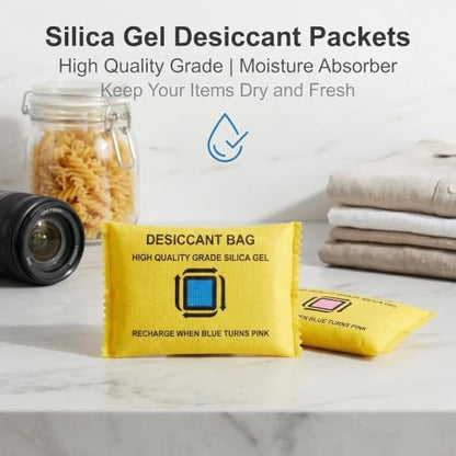 2 Pack Rechargeable Silica Gel Desiccant Packs,100g Each Moisture Absorbers