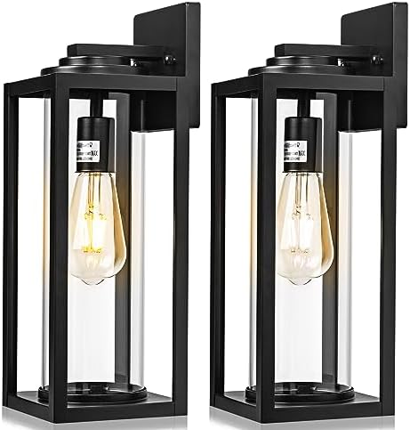 FILIYANO Large Outdoor Wall Lights, 16 Inch,Modern Exterior Fixtures,2 Pack