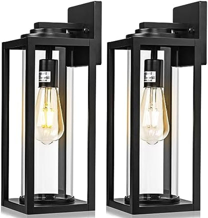 FILIYANO Large Outdoor Wall Lights, 16 Inch,Modern Exterior Fixtures,2 Pack