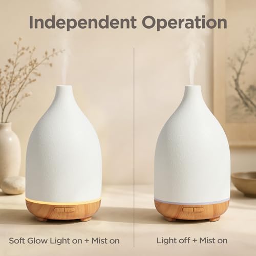 InnoGear 150ml Ceramic Essential Oil Diffuser, Diffusers for Home, Yellow