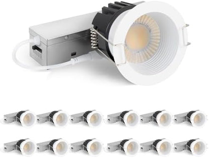 Adetu 12 Pack 2 Inch 5CCT Anti-Glare LED Downlight, Recessed Ceiling Light