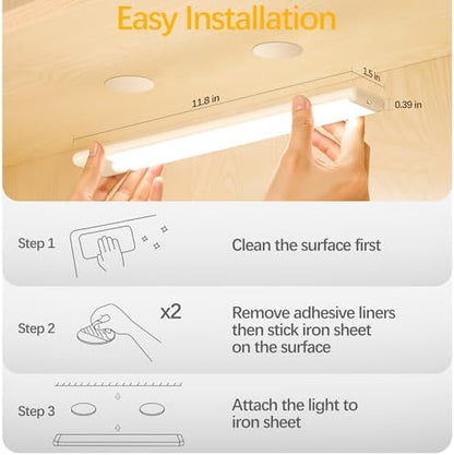 11.8 inch Motion Sensor Under Cabinet Light, 5-Pack, Warm White