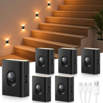 WILLED Rechargeable Motion Sensor Stair Lights Indoor, Magnetic Night Light