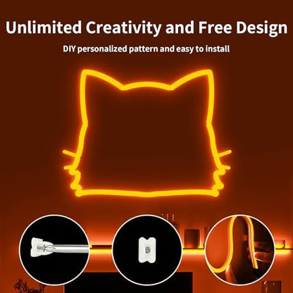 iNextStation Orange LED Light Strip 16.4FT LED Rope Light (with DC12V Plug)