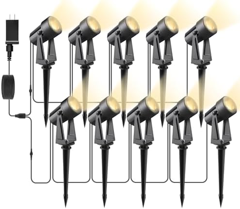 Svater Landscape Lighting Low Voltage 10 Pack IP65 Waterproof 12V Plug in