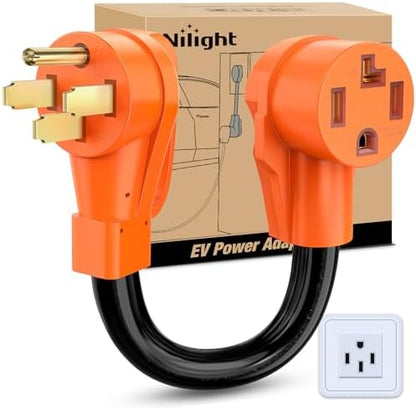 Nilight EV Dryer Charger Adapter Cord 50Amp to 30Amp 10 Gauge 14-50P 14-30R