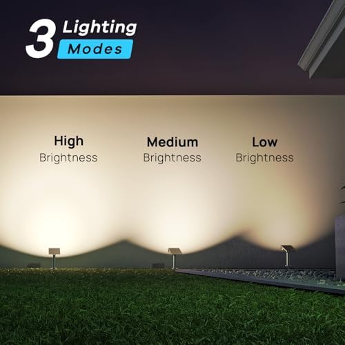 Consciot Solar Spot Lights, Halloween Lights, 3 Colors, 170° Wide Beam