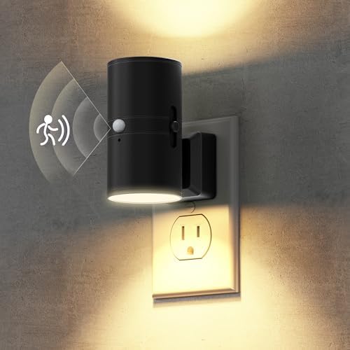 Briignite Motion Sensor Night Light, Motion Activated Plug in Night Lights