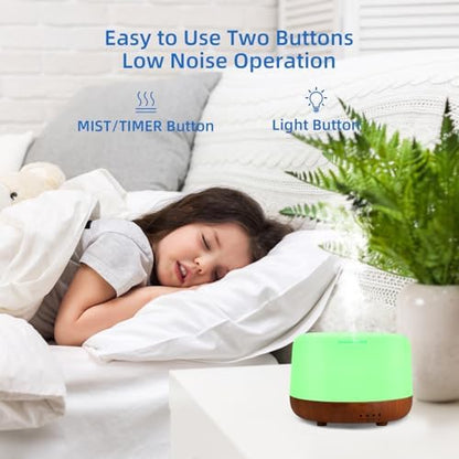 SPLITSKY 300ml Essential Oil Diffuser with Remote Control and 2 Mist Modes
