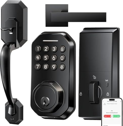 Ulecoce SL03 Front Door Lock Set, Keyless Entry Door Lock, Matte Black