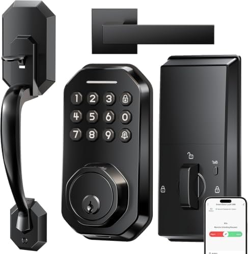 Ulecoce SL03 Front Door Lock Set, Keyless Entry Door Lock, Matte Black
