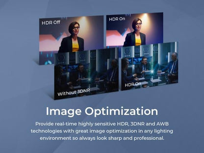 AVerMedia PA511D- 4K Video Conference Camera, Speakerphone, Echo Cancellation, Autoframing, Zoom Certified, Wired Network and One Cable Connection - Webcam for PC, Tripod & Monitor