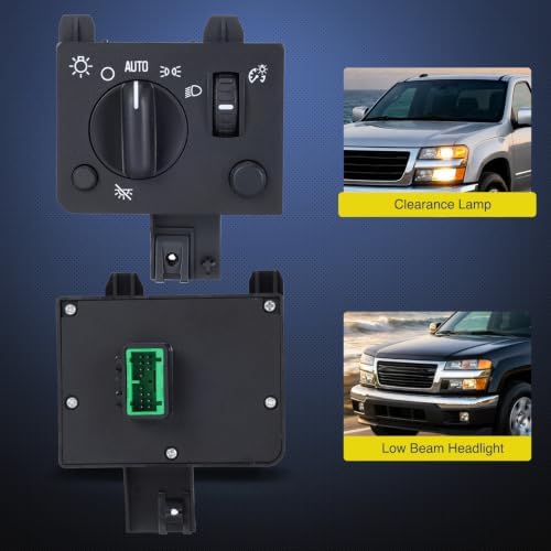 Nilight Headlight Dimmer Switch Compatible with 2004-2012 Chevy Colorado