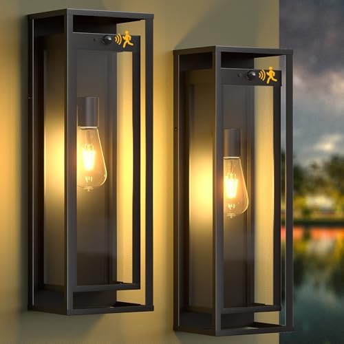 20in Outdoor Wall Light Motion Sensor Sconce Exterior Lighting Fixtures