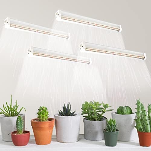 GYTF Plant Grow Light Strips, 204 LED-Bulbs 5000K White Full Spectrum Grow Light Strips for Indoor Plants, Succulents, Seeds Starting, Greenhouse, End-to-End Connection (4x10W, 200W Equivalent)