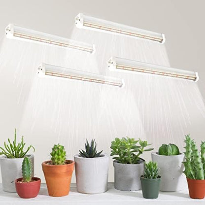 GYTF Plant Grow Light Strips, 204 LED-Bulbs 5000K White Full Spectrum Grow Light Strips for Indoor Plants, Succulents, Seeds Starting, Greenhouse, End-to-End Connection (4x10W, 200W Equivalent)