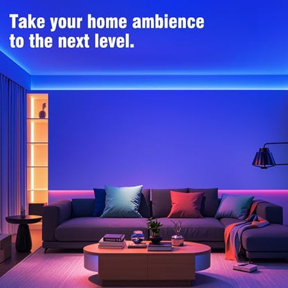 VOLIVO LED Strip Lights WiFi 100 FT, Compatible with Alexa and Google Assistant, 2 Rolls of 50ft RGB Led Light Strip, Music Sync Color Changing Lighting for Bedroom, Home, Kitchen, Party Decors