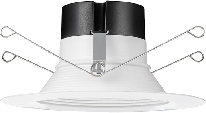 Juno E Series 5"/6" LED Ceiling Light, Baffle Trim Recessed Lighting with 5-in-1 Switchable White Color, 900 Lumens, Wet Rated LED Downlight, Dimmable, White, 12-Pack