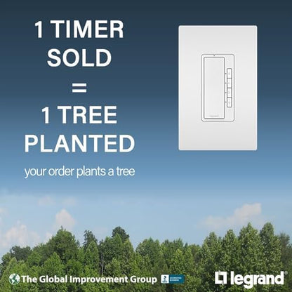 Legrand Dual Rotary Fan Speed & 300W Light Dimmer Switch, White 1-Pack
