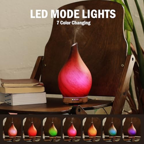 Porseme Essential Oil Diffuser 150ml Handmade Glass Diffuser 6H Runtime