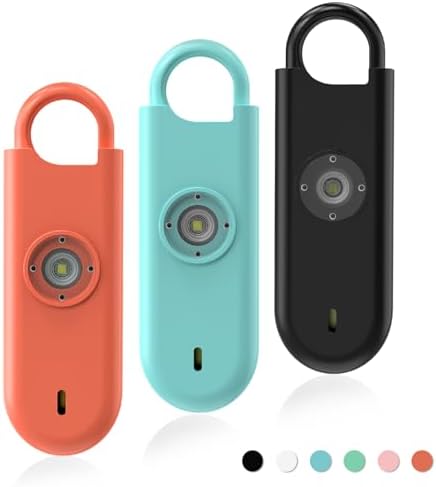 Fauxomor 140dB Personal Safety Alarm for Women 3pack Self Defense Keychain