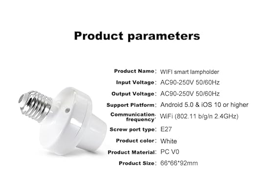 QIACHIP Ewelink Wi-Fi Smart Light Socket E26 E27 Bulb Socket Adapter, APP Remote Timing with 2.4G Wireless Switch, Compatible with Alexa and Google