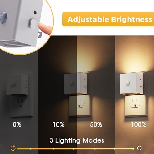 L LOHAS LED Plug in Night Light with Motion Sensor and Dusk to Dawn Sensor