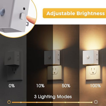 L LOHAS LED Plug in Night Light with Motion Sensor and Dusk to Dawn Sensor
