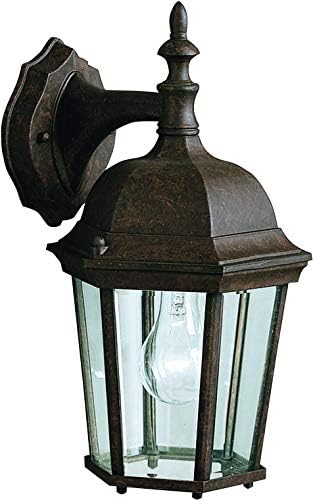 Kichler Madison 14.75" 1 Light Outdoor Wall Light with Clear Beveled Glass in Tannery Bronze