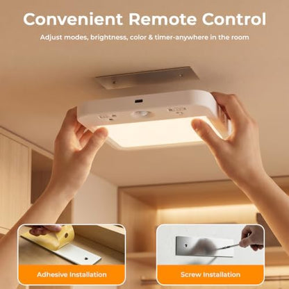 TANBABY Rechargeable Motion Sensor Ceiling Light, Wireless Remote, 7-Inch