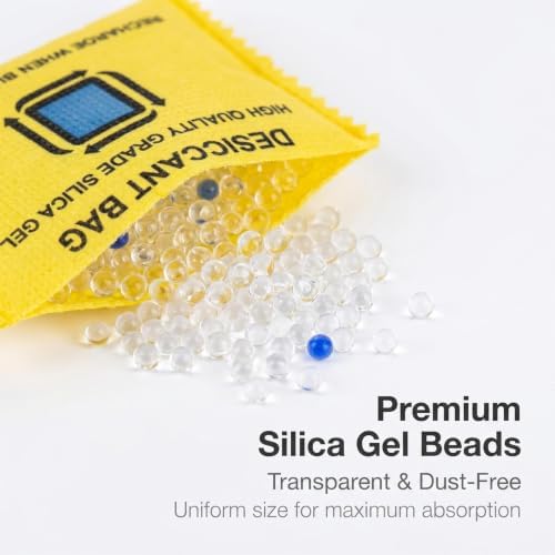 2 Pack Rechargeable Silica Gel Desiccant Packs,100g Each Moisture Absorbers