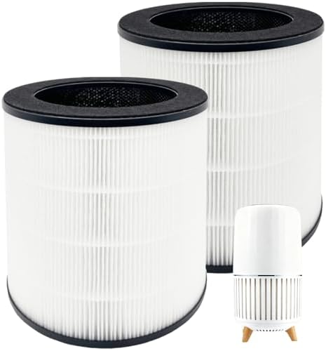 2 Pack AP-T200FL Replacement Filter for HoMedics AP-T200 AP-T2503 Smart Air Purifier, 3-in-1, H13 True HEPA with Activated Carbon and Pre-Filter